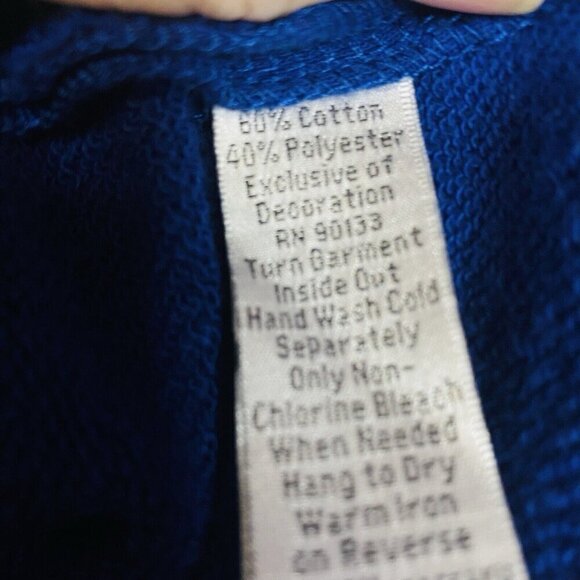 Quacker Factory Full Zip Cardigan Sweater Size Small Dark Blue Rhinestone Detail - Picture 3 of 6